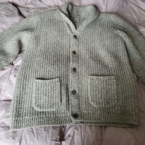 L.L. Bean's Classic Raggwool Cardigan Sweater - Picture 12 of 12